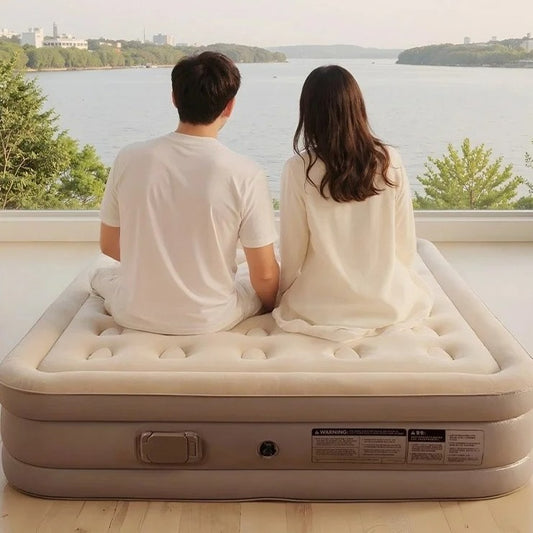 Outdoor Camping Inflatable Automatic Air Bed With Electric Air Pump