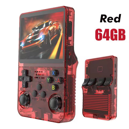 R36S Retro Handheld Video Game Console Linux ARKOS System 3.5 Inch IPS Screen 128G 64G Preloaded Games Portable Pocket Player