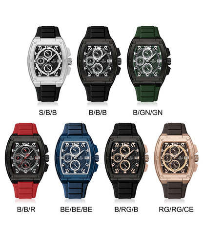 NAVIFORCE NF8050 Barrel-Shaped Case Waterproof Luminous Quartz Multifunction Men’s Watch