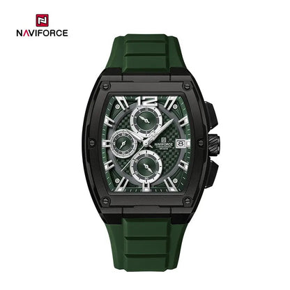 NAVIFORCE NF8050 Barrel-Shaped Case Waterproof Luminous Quartz Multifunction Men’s Watch