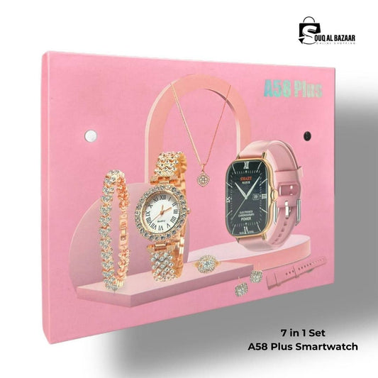 Gifting 7 in 1 set A58 Smart Watch Women Fashion