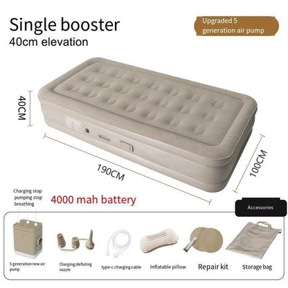 Outdoor Camping Inflatable Automatic Air Bed With Electric Air Pump