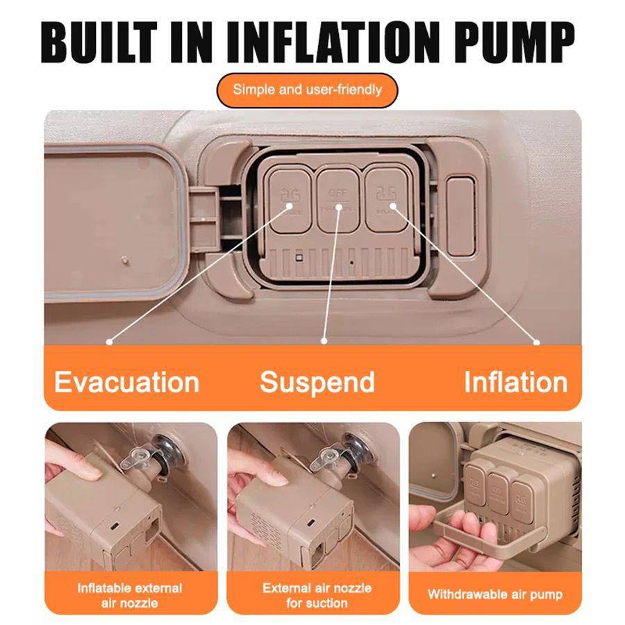 Outdoor Camping Inflatable Automatic Air Bed With Electric Air Pump