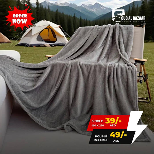 Luxurious Soft Flannel Blanket – Cozy, Lightweight & Warm Bedding Comfort