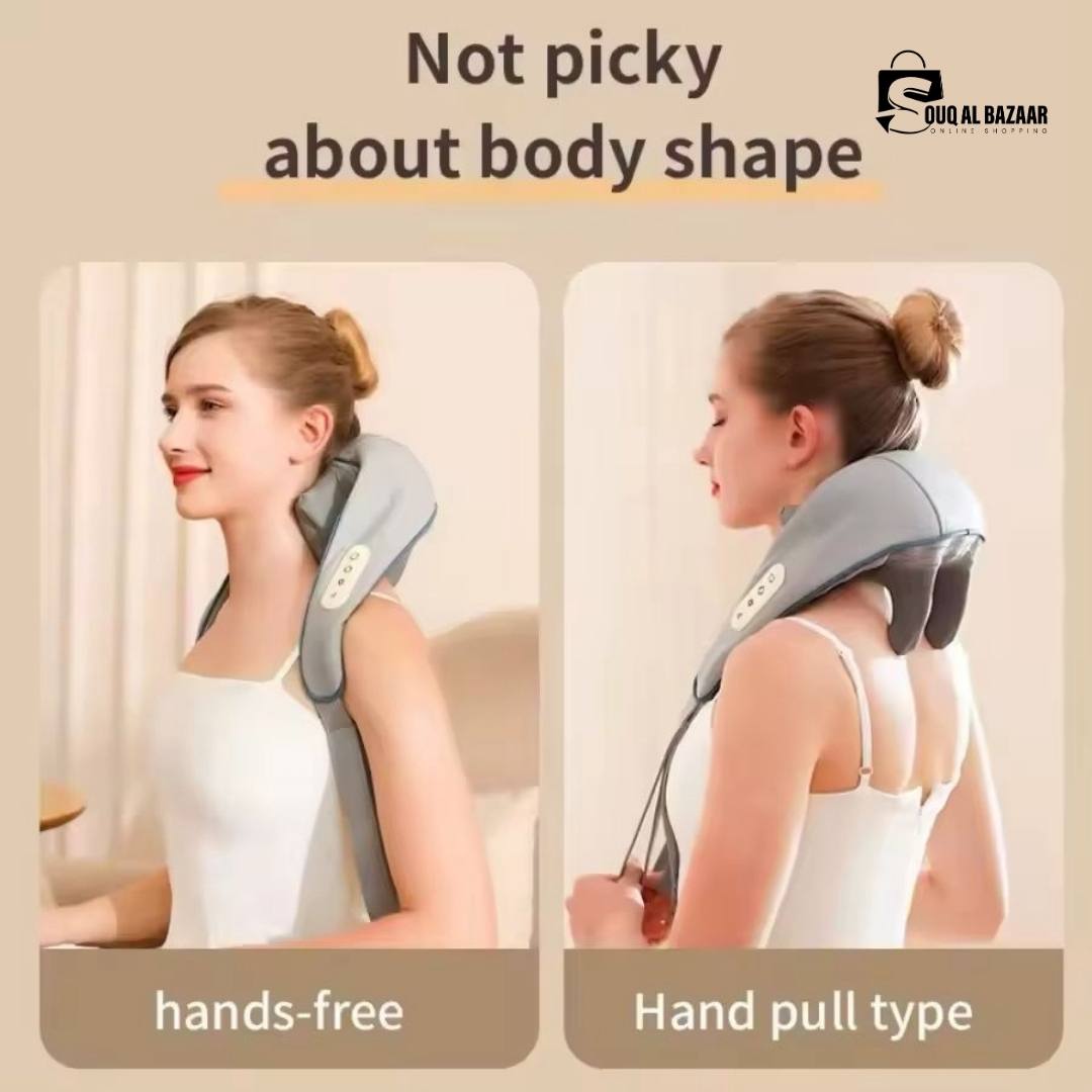 Portable Body Massager – Wireless, USB Rechargeable, Heating Control, Hands-Free Relaxation