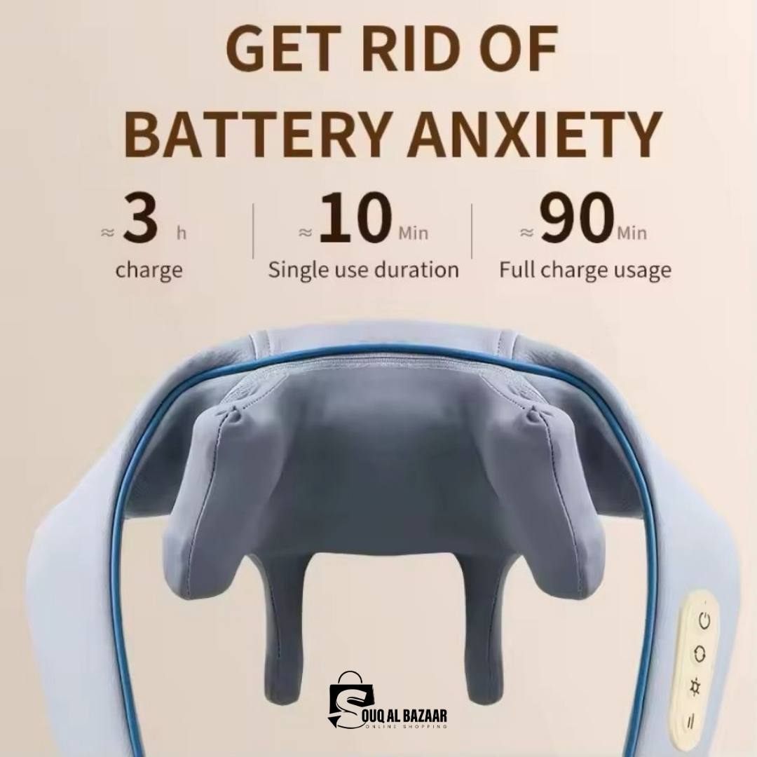 Portable Body Massager – Wireless, USB Rechargeable, Heating Control, Hands-Free Relaxation