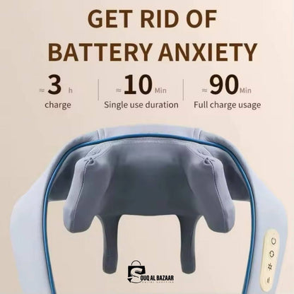 Portable Body Massager – Wireless, USB Rechargeable, Heating Control, Hands-Free Relaxation