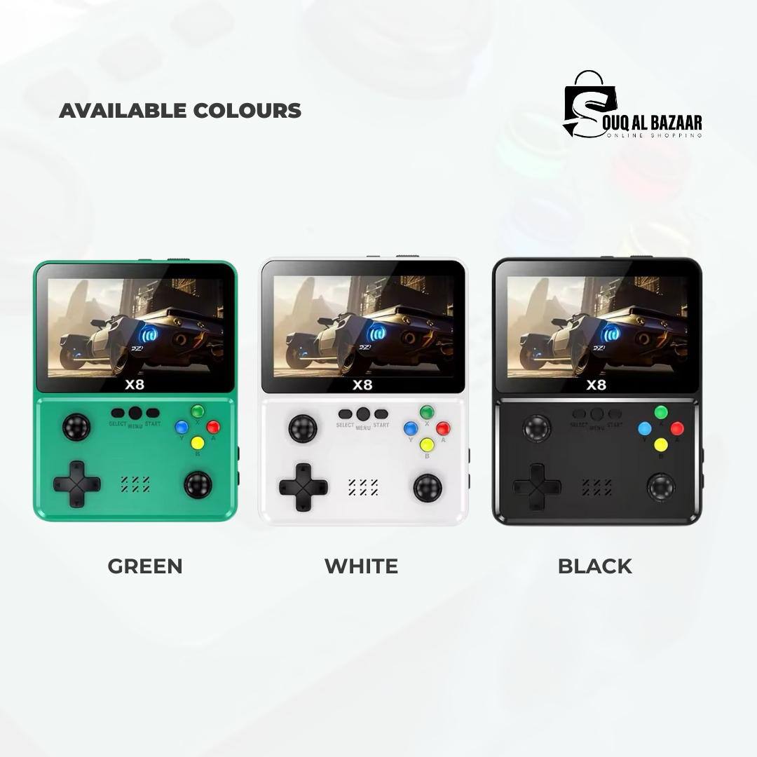 X8 Retro Handheld Game Console 4 Inch IPS Screen 10 Emulator Handheld Game Console Dual Operated Video Game Player 2000