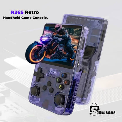 R36S Retro Handheld Video Game Console Linux ARKOS System 3.5 Inch IPS Screen 128G 64G Preloaded Games Portable Pocket Player