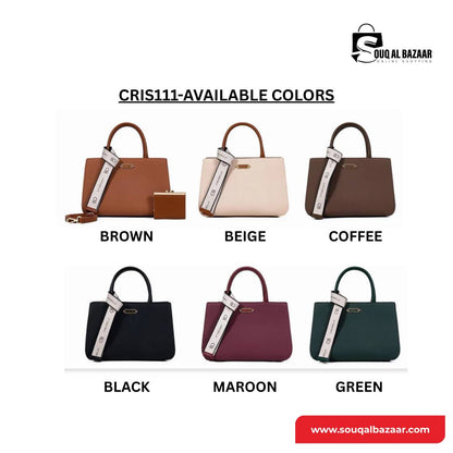 Chrisbella Trendy Handbag with Wallet – Premium PU Leather, Stylish & Durable