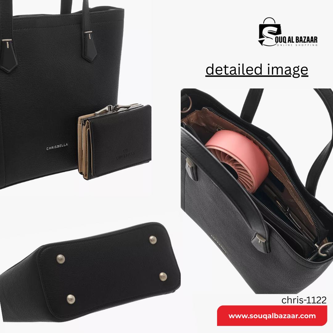 Chrisbella Trendy Tote bag with Wallet – Premium PU Leather, Stylish & Durable