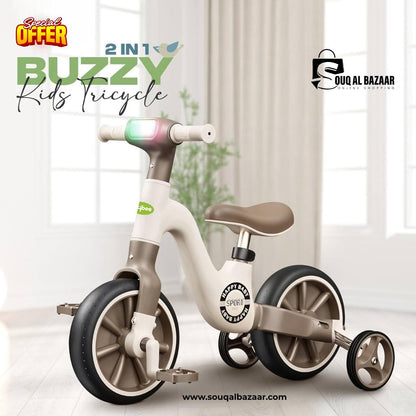Buzzy 2-in-1 Kids Tricycle | Adjustable Seat, 360° Steering & Durable Wheels
