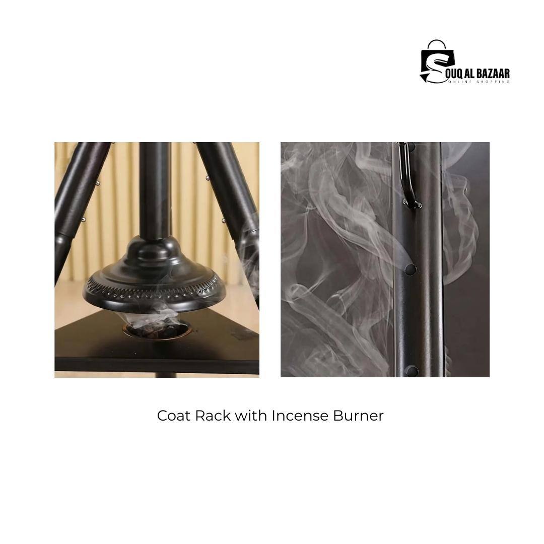 Clothes Incense Stand | Multi-Purpose Coat Rack with Incense Burner