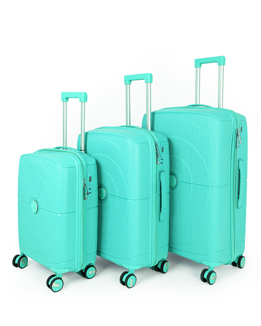 Helsenki Set of 3 Anti Theft Rubberised PP Unbreakable Travel Luggage Bags